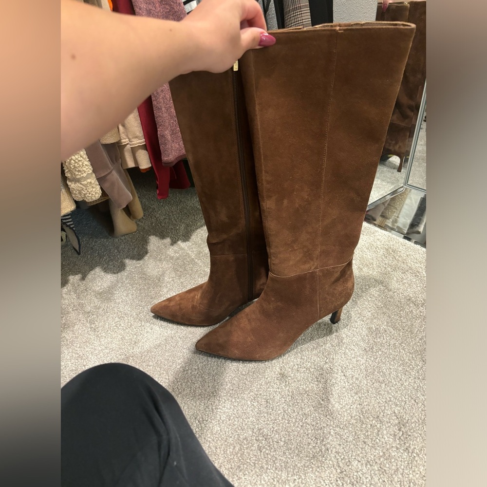 Marc Fisher faux suede knee high boots